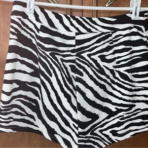SHEIN Black and White Zebra Print High Waist Shorts